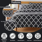 OLIVIA ROCCO Marrakesh Grey Printed Duvet Cover Set Easy Care With Pillowcases Hotel - Quality Super Soft Finish - Joe’s Haven