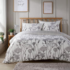 OLIVIA ROCCO Meadow Grey Reversible Duvet Cover Set With Pillowcases Breathable Microfibre for Everyday Luxury Hotel - Style - Joe’s Haven