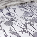 OLIVIA ROCCO Meadow Grey Reversible Duvet Cover Set With Pillowcases Breathable Microfibre for Everyday Luxury Hotel - Style - Joe’s Haven