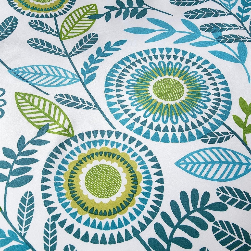 OLIVIA ROCCO Opulence Teal Printed Reversible Duvet Cover Set With Button Closure Single - Joe’s Haven