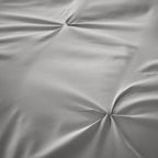 OLIVIA ROCCO Pintuck Grey Microfibre Duvet Cover Set With Pillowcases Soft Breathable - Joe’s Haven