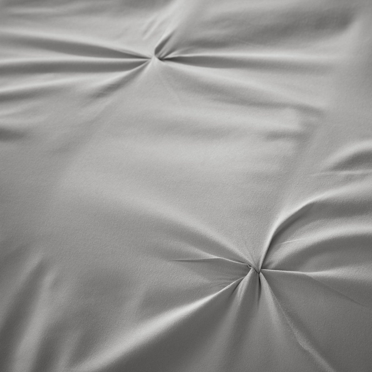 OLIVIA ROCCO Pintuck Grey Microfibre Duvet Cover Set With Pillowcases Soft Breathable - Joe’s Haven