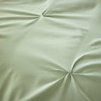 OLIVIA ROCCO Pintuck Sage Green Microfibre Duvet Cover Set With Pillowcases Easy Care - Joe’s Haven