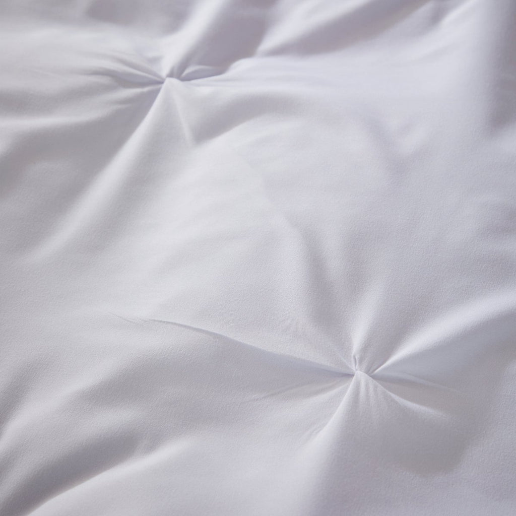 OLIVIA ROCCO Pintuck White Microfibre Duvet Cover Set With Pillowcases Reversible - Joe’s Haven