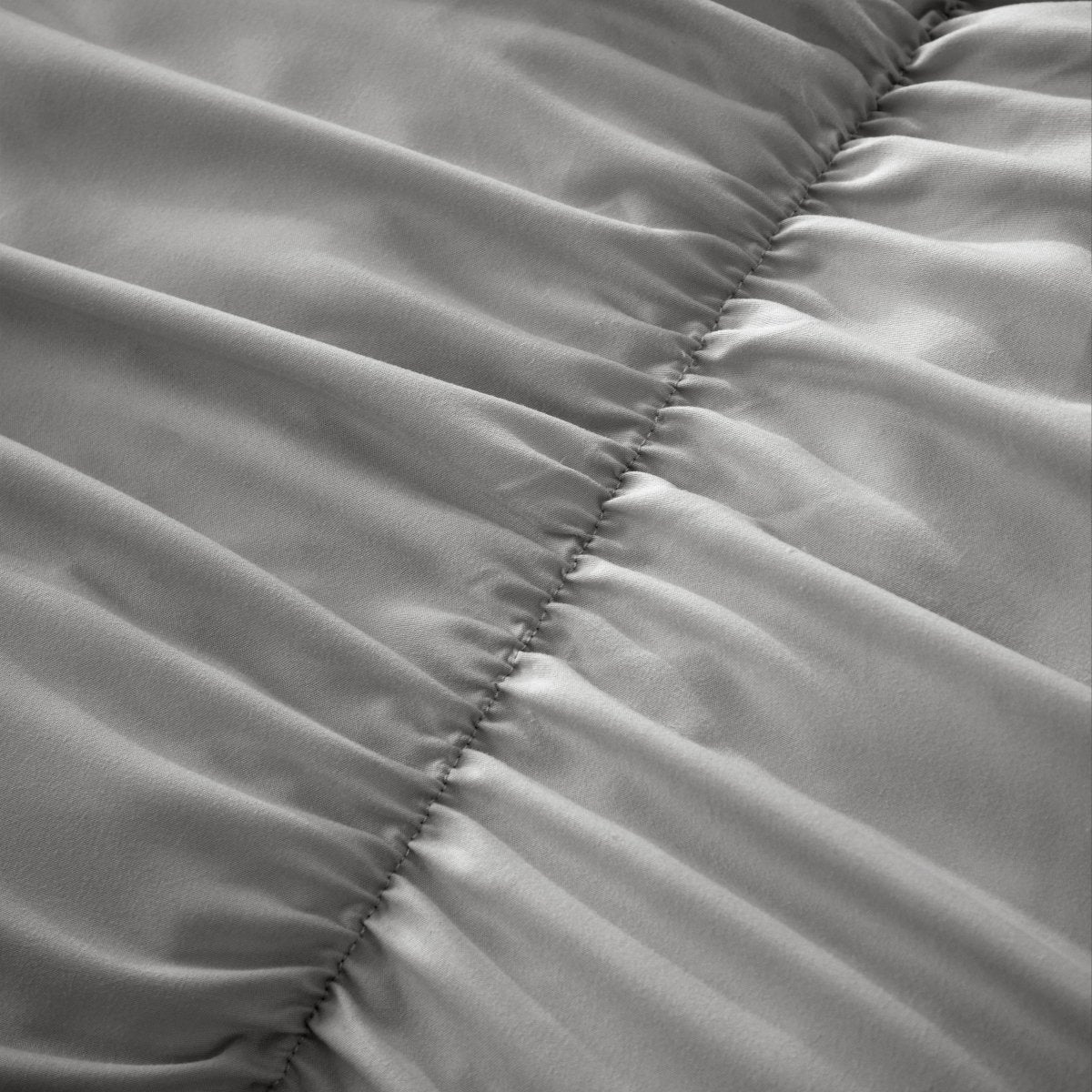 OLIVIA ROCCO Ruched Grey Microfibre Duvet Cover Set With Pillowcases Easy Care Bedroom Refresh Easy - Care Comfort - Joe’s Haven