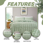 OLIVIA ROCCO Soho Sage Green Microfibre Duvet Cover Set With Pillowcases Easy Care - Joe’s Haven