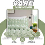 OLIVIA ROCCO Soho Sage Green Microfibre Duvet Cover Set With Pillowcases Easy Care - Joe’s Haven