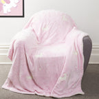 OLIVIA ROCCO Unicorn Glow In The Dark Teddy Duvet Set Pink For Kids OEKO-TEX Certified - Joe’s Haven