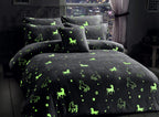 OLIVIA ROCCO Unicorn Glow In The Dark Teddy Duvet Set Pink For Kids OEKO-TEX Certified - Joe’s Haven