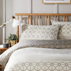 OLIVIA ROCCO Versailles Natural Floral Reversible Quilted Duvet Cover Set Easy Care - Joe’s Haven