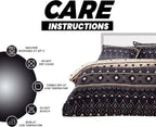 OLIVIA ROCCO Oslo Black Flannel Duvet Cover Set With Pillowcases Designed In England - Joe’s Haven