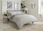 OLIVIA ROCCO Chambray Reversible Duvet Set Cotton Rich Bedding In Grey And Pink Sizes - Joe’s Haven