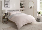 OLIVIA ROCCO Chambray Reversible Duvet Set Cotton Rich Bedding In Grey And Pink Sizes - Joe’s Haven