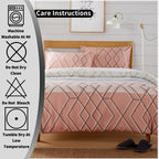 OLIVIA ROCCO Havanna Geo Reversible Luxury Cotton Blend Duvet Cover Set With Pillowcases - Joe’s Haven