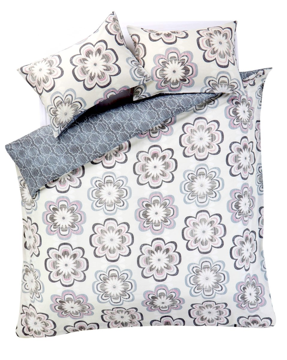 OLIVIA ROCCO Peony Floral Cotton Rich Duvet Cover Set With Pillowcases Easy Care - Joe’s Haven