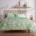 OLIVIA ROCCO Leaf Print Reversible Cotton Rich Duvet Cover Set With Pillowcases Black Bedroom Refresh Easy - Care Comfort - Joe’s Haven