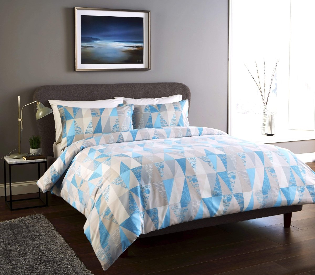 OLIVIA ROCCO Geo Design Cotton Rich Duvet Set Super Soft OEKO TEX Certified Ideal - Joe’s Haven