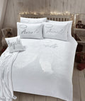 OLIVIA ROCCO Angel Wings Teddy Fleece Duvet Set Pink White Grey Super Soft Faux Fur - Joe’s Haven