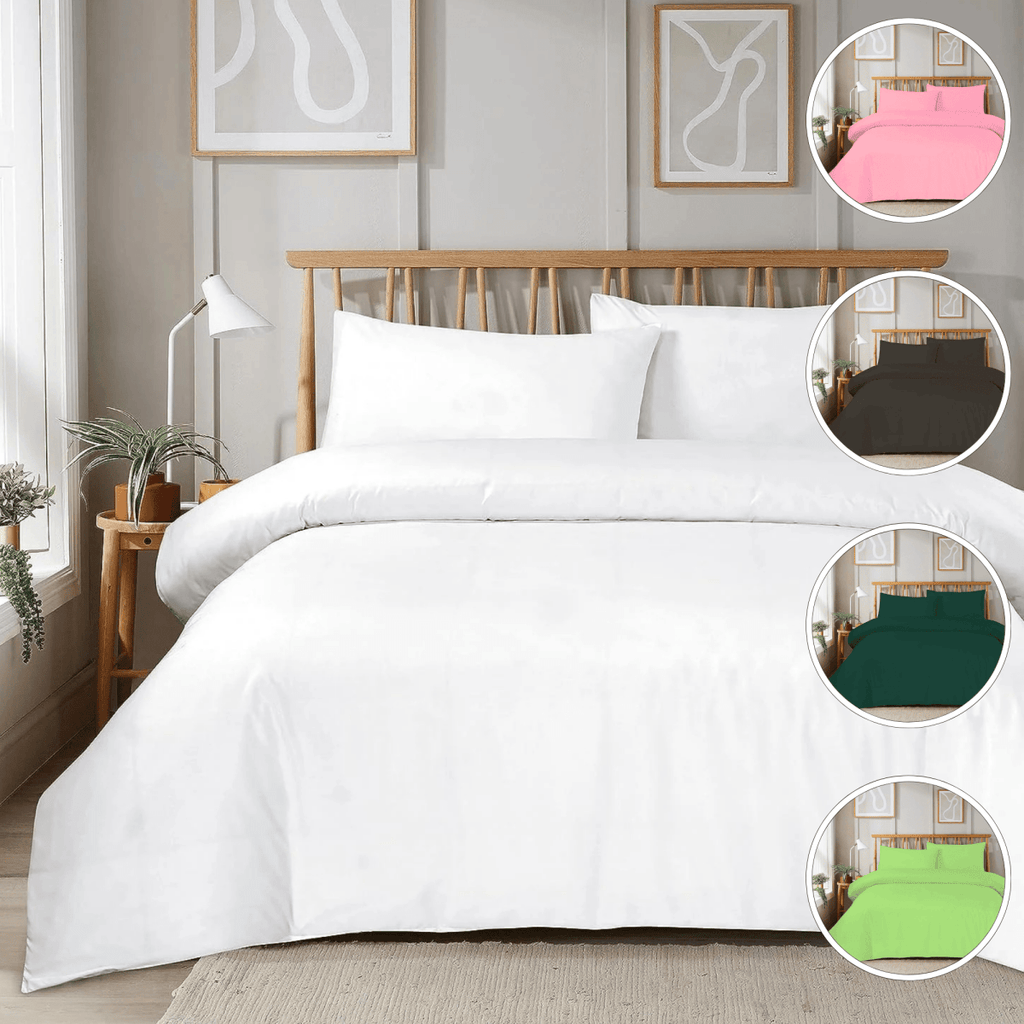 OLIVIA ROCCO Duvet Set With Zipper Closure Easy Care Plain Dye Luxurious Super Soft Bed - Joe’s Haven