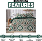 OLIVIA ROCCO Stag Printed Reversible Polycotton Duvet Cover Set Easy Care Single Double - Joe’s Haven