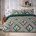 OLIVIA ROCCO Stag Printed Reversible Polycotton Duvet Cover Set Easy Care Single Double - Joe’s Haven