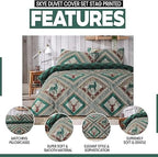 OLIVIA ROCCO Stag Printed Reversible Polycotton Duvet Cover Set Easy Care Single Double - Joe’s Haven