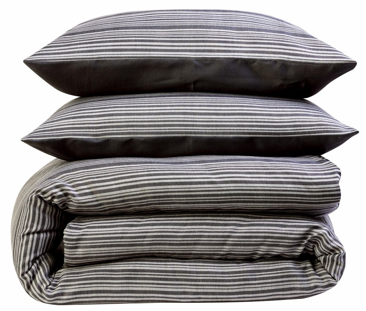 OLIVIA ROCCO Stripe Jacquard Reversible Cotton Blend Duvet Cover Set With Pillowcases - Joe’s Haven