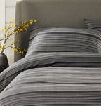 OLIVIA ROCCO Stripe Jacquard Reversible Cotton Blend Duvet Cover Set With Pillowcases - Joe’s Haven