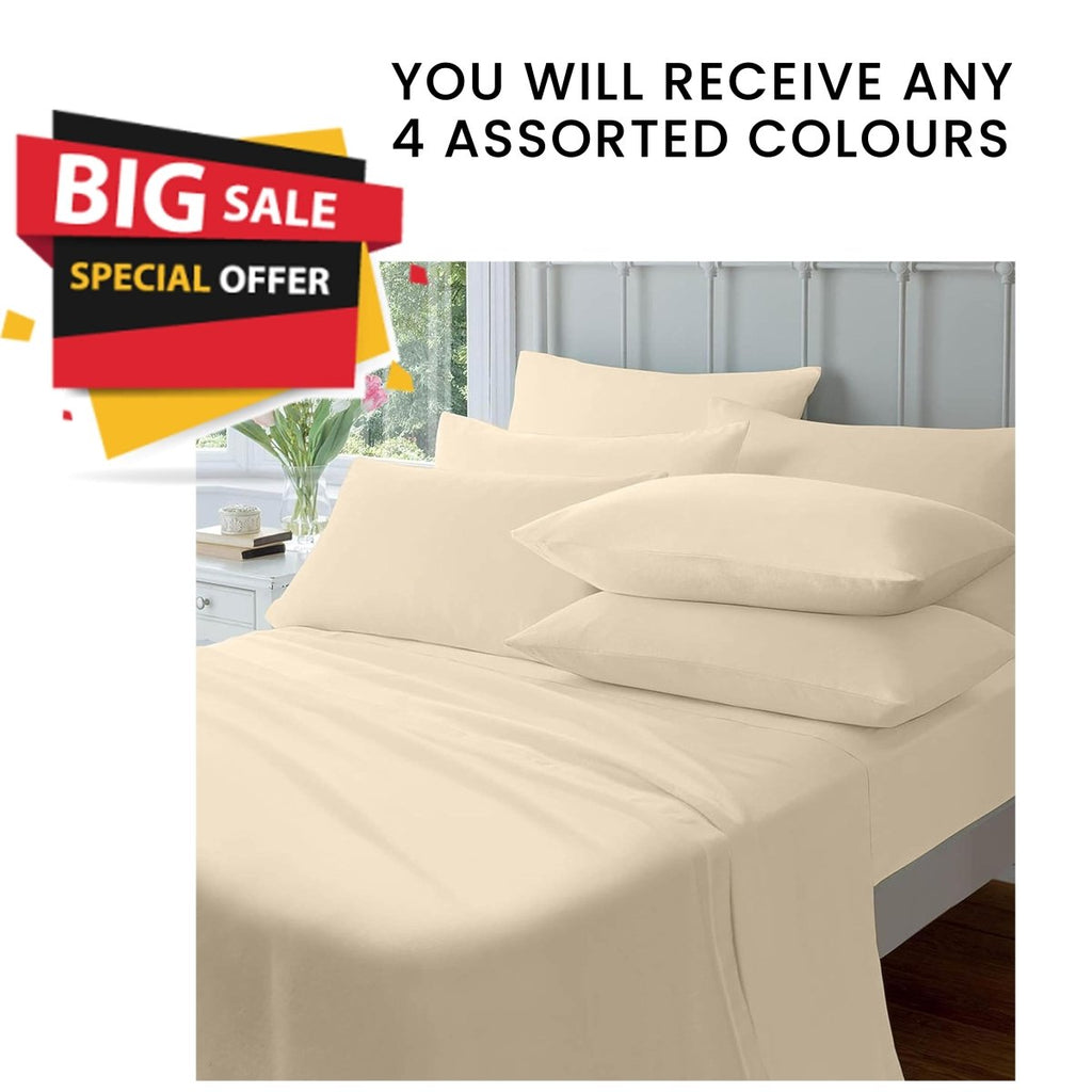 OLIVIA ROCCO 4 Pack Flannelette Fitted Sheets Super Soft Brushed Cotton Bed Sheets - Joe’s Haven