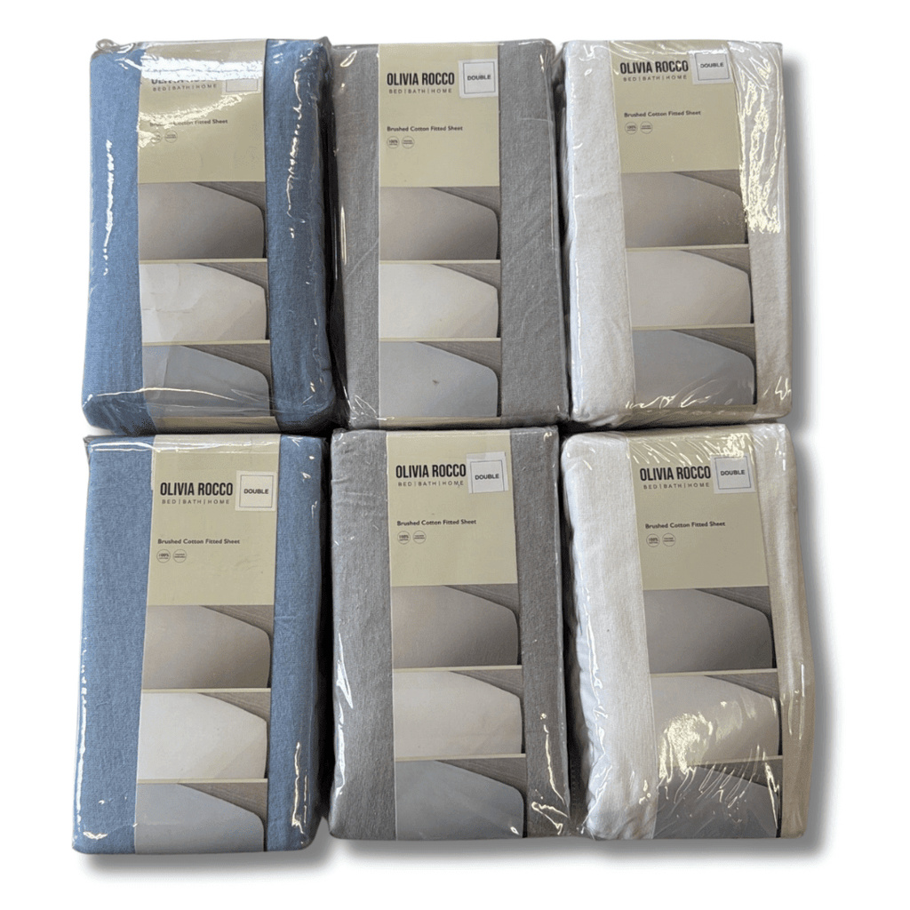 OLIVIA ROCCO 4 Pack Flannelette Fitted Sheets Super Soft Brushed Cotton Bed Sheets - Joe’s Haven
