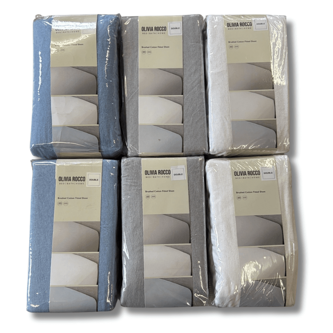 OLIVIA ROCCO 4 Pack Flannelette Fitted Sheets Super Soft Brushed Cotton Bed Sheets - Joe’s Haven