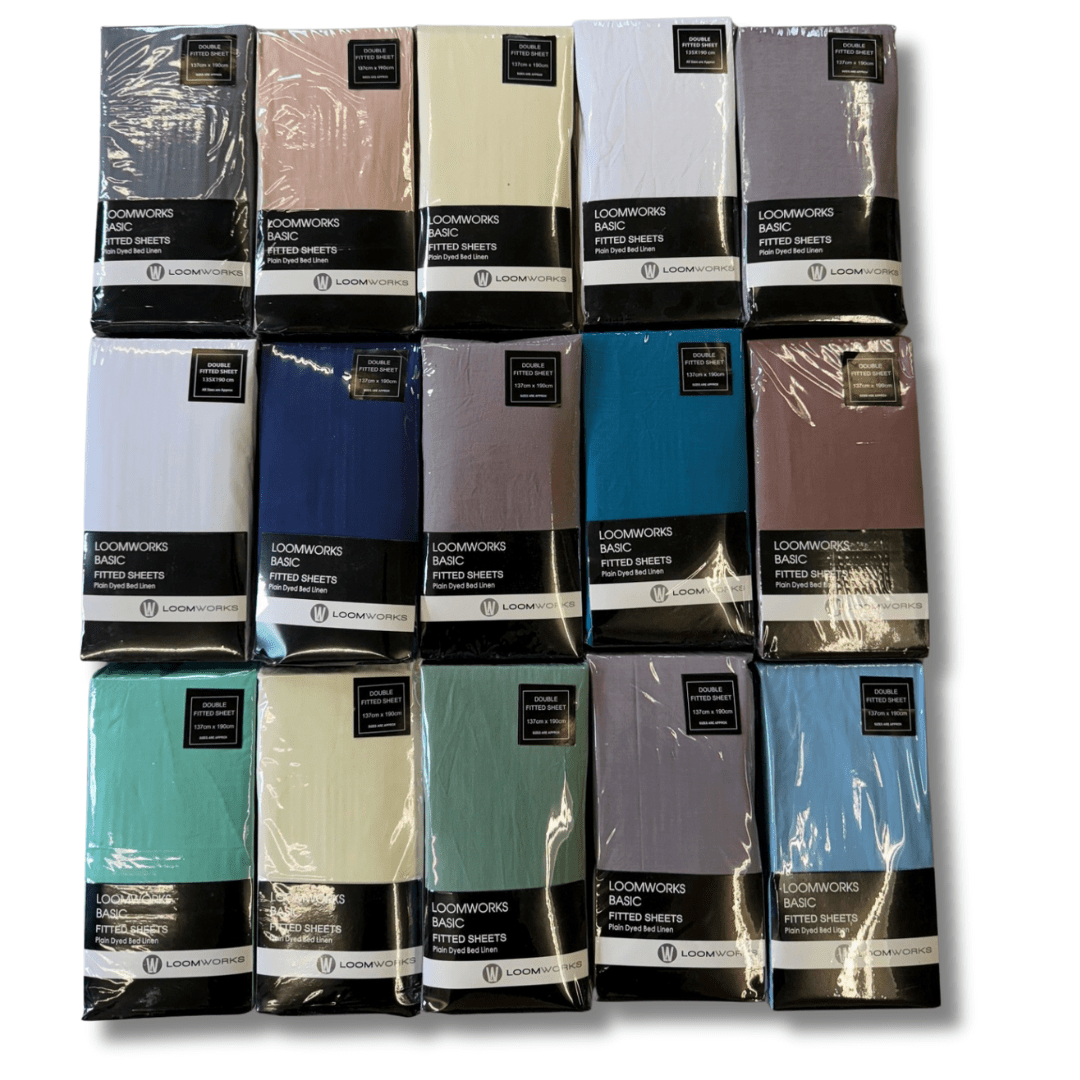 OLIVIA ROCCO 4 Pack Polycotton Easycare Fitted Sheets Soft Comfort Bedsheets Fifty Fifty - Joe’s Haven