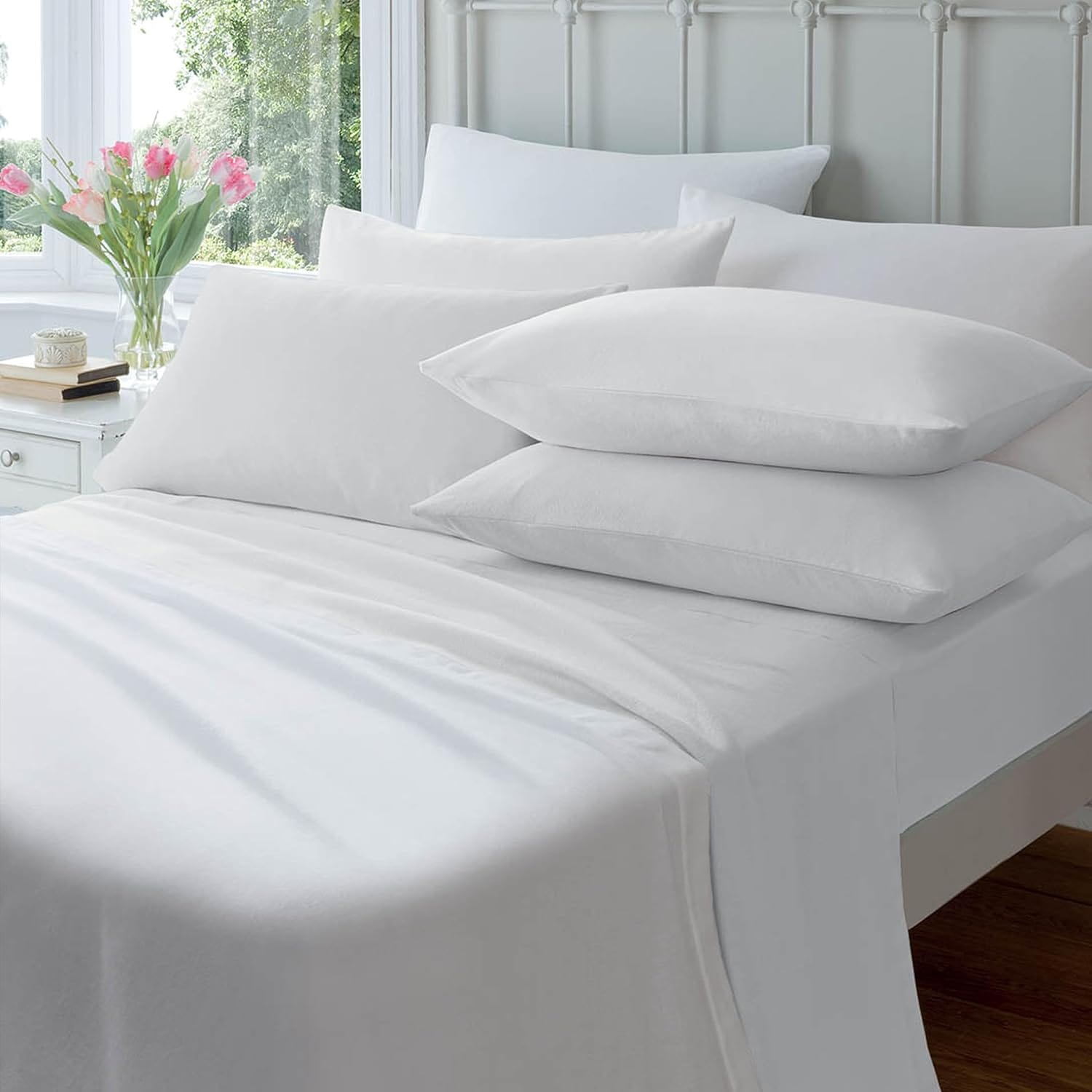 OLIVIA ROCCO Flannelette Brushed Cotton Easycare Fitted Sheets With Elastic Fit Design - Joe’s Haven