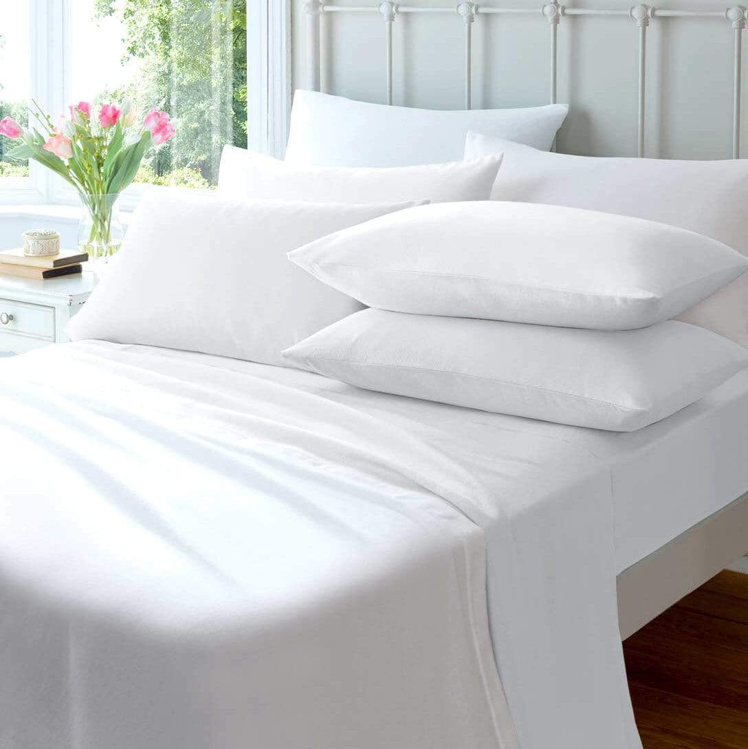 OLIVIA ROCCO Flannelette Flat Sheet 100% Cotton Brushed Super Soft OEKO TEX Certified - Joe’s Haven