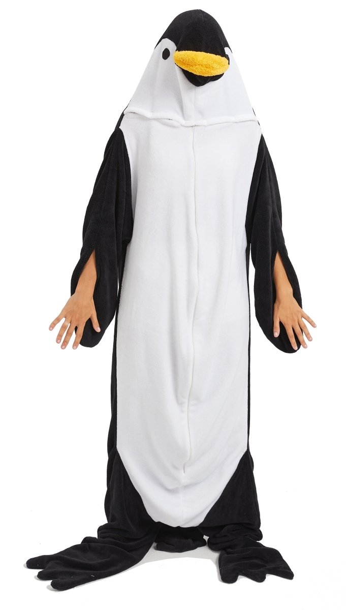 OLIVIA ROCCO Oversized Penguin Wearable Blanket Hoodie Fleece With Sleeves One Size - Joe’s Haven