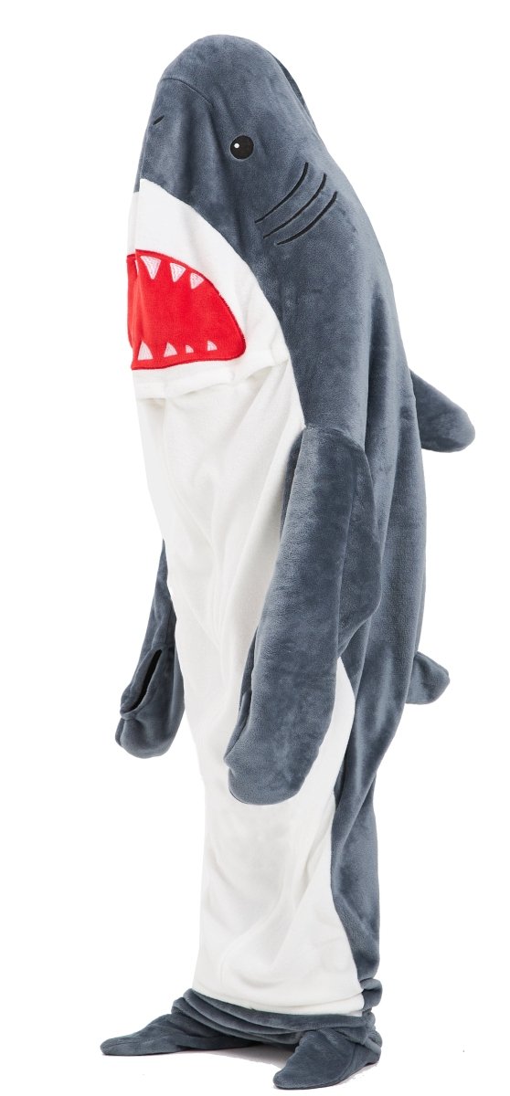 OLIVIA ROCCO Oversized Shark Wearable Blanket Hoodie Fleece With Sleeves Ultra Soft - Joe’s Haven