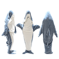 OLIVIA ROCCO Wearable Shark Blanket Sleeping Bag For Adults Super Soft Flannel Onesie - Joe’s Haven