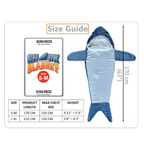 OLIVIA ROCCO Wearable Shark Blanket Sleeping Bag For Adults Super Soft Flannel Onesie - Joe’s Haven