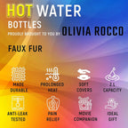 OLIVIA ROCCO Faux Fur Covered 2 Litre Luxury Hot Water Bottle Thermotherapy Natural Hotel-Quality Everyday Comfort - Joe’s Haven