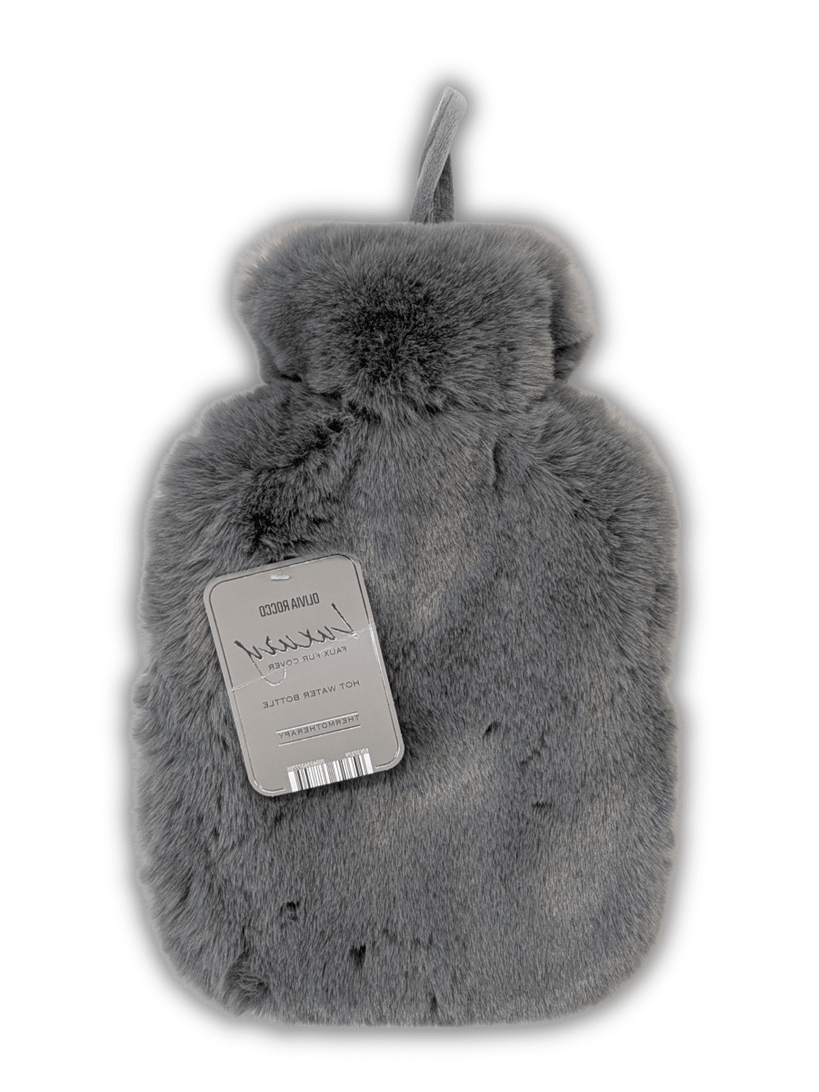 OLIVIA ROCCO Faux Fur Covered 2 Litre Luxury Hot Water Bottle Thermotherapy Natural Hotel - Quality Everyday Comfort - Joe’s Haven