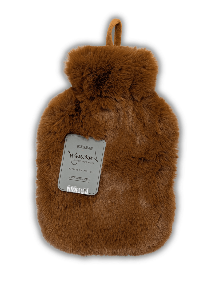 OLIVIA ROCCO Faux Fur Covered 2 Litre Luxury Hot Water Bottle Thermotherapy Natural Hotel-Quality Everyday Comfort - Joe’s Haven