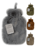 OLIVIA ROCCO Faux Fur Covered 2 Litre Luxury Hot Water Bottle Thermotherapy Natural Hotel - Quality Everyday Comfort - Joe’s Haven