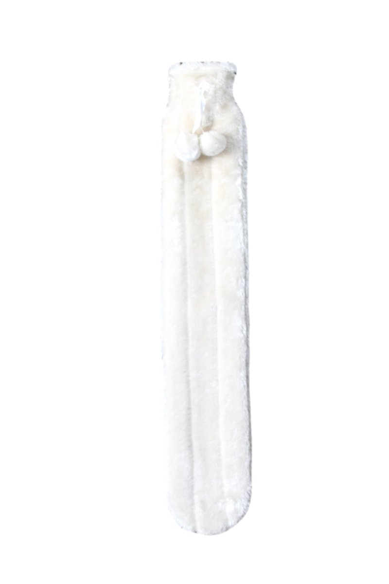 OLIVIA ROCCO Extra Long 2L Hot Water Bottle With Plush Faux Fur Cover Natural Rubber UK - Joe’s Haven