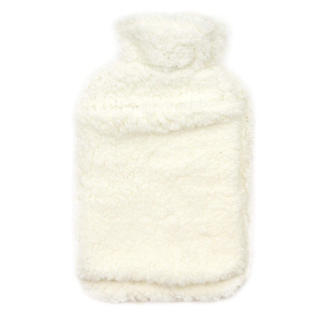 OLIVIA ROCCO Teddy Fleece Hot Water Bottle With Pocket Hand Warmer 2L Natural Rubber UK - Joe’s Haven