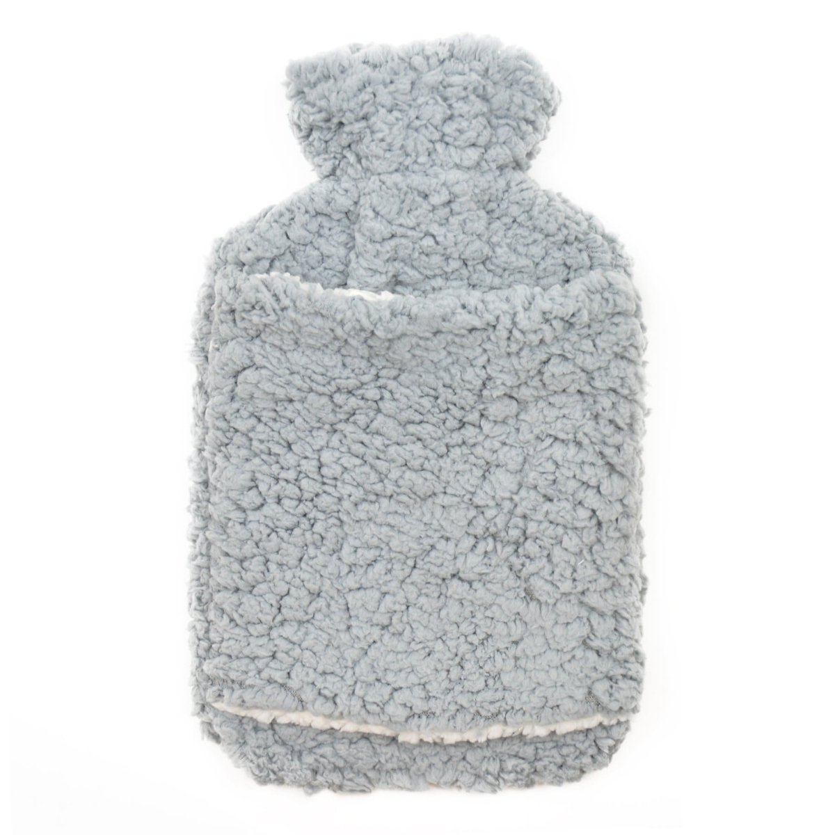 OLIVIA ROCCO Teddy Fleece Hot Water Bottle With Pocket Hand Warmer 2L Natural Rubber UK - Joe’s Haven