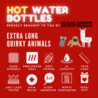 OLIVIA ROCCO Extra Long 2L Hot Water Bottle With Plush Faux Fur Cover Durable Natural Easy - Care Hotel - Quality Textile - Joe’s Haven