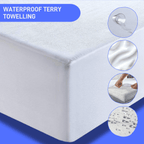 OLIVIA ROCCO Waterproof Terry Towel Mattress Protector With Deep Skirt Highly Absorbent - Joe’s Haven