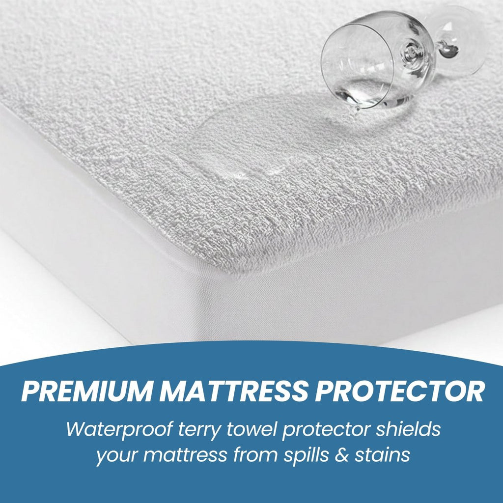 OLIVIA ROCCO Waterproof Terry Towel Mattress Protector With Deep Skirt Highly Absorbent - Joe’s Haven