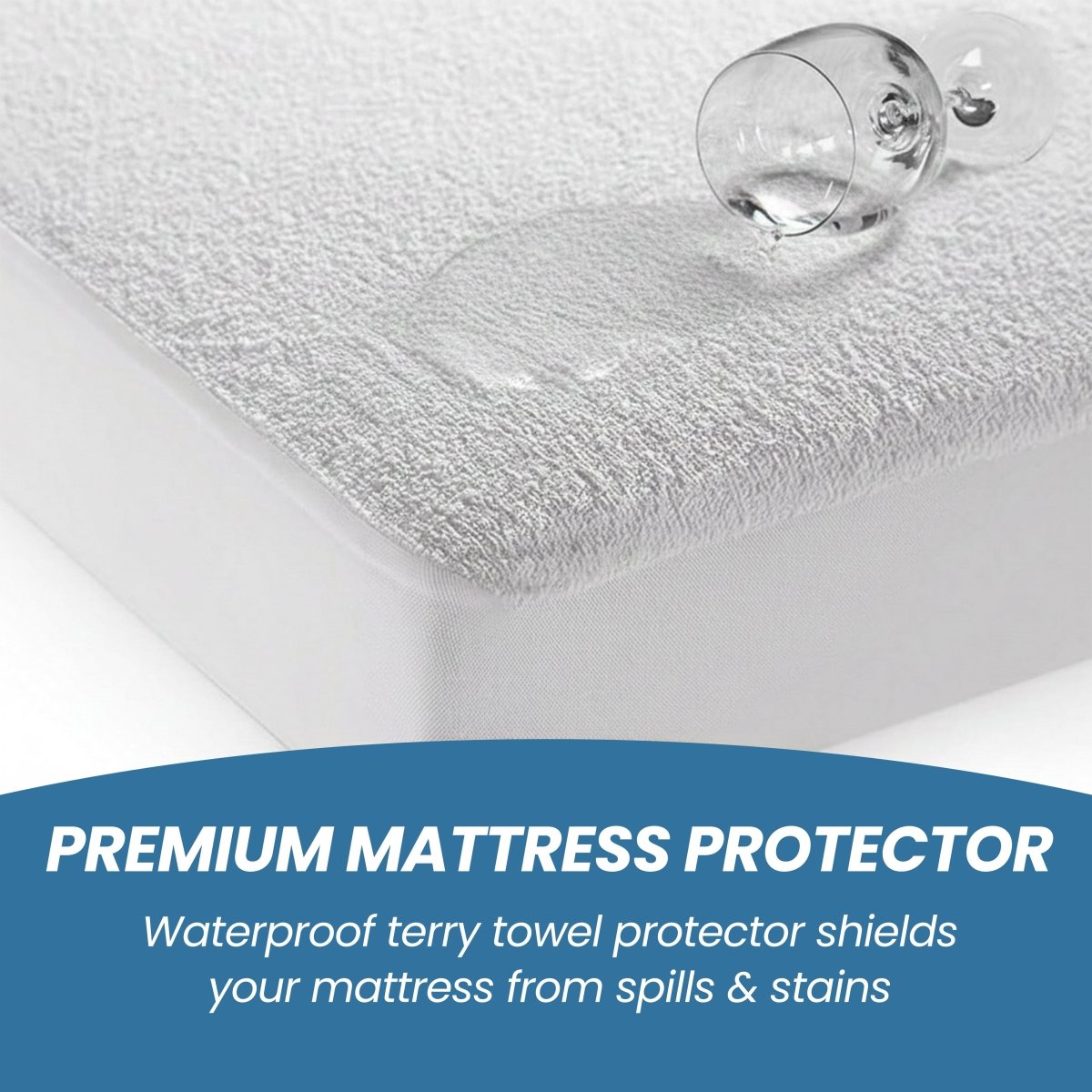 OLIVIA ROCCO Waterproof Terry Towel Mattress Protector With Deep Skirt Highly Absorbent - Joe’s Haven