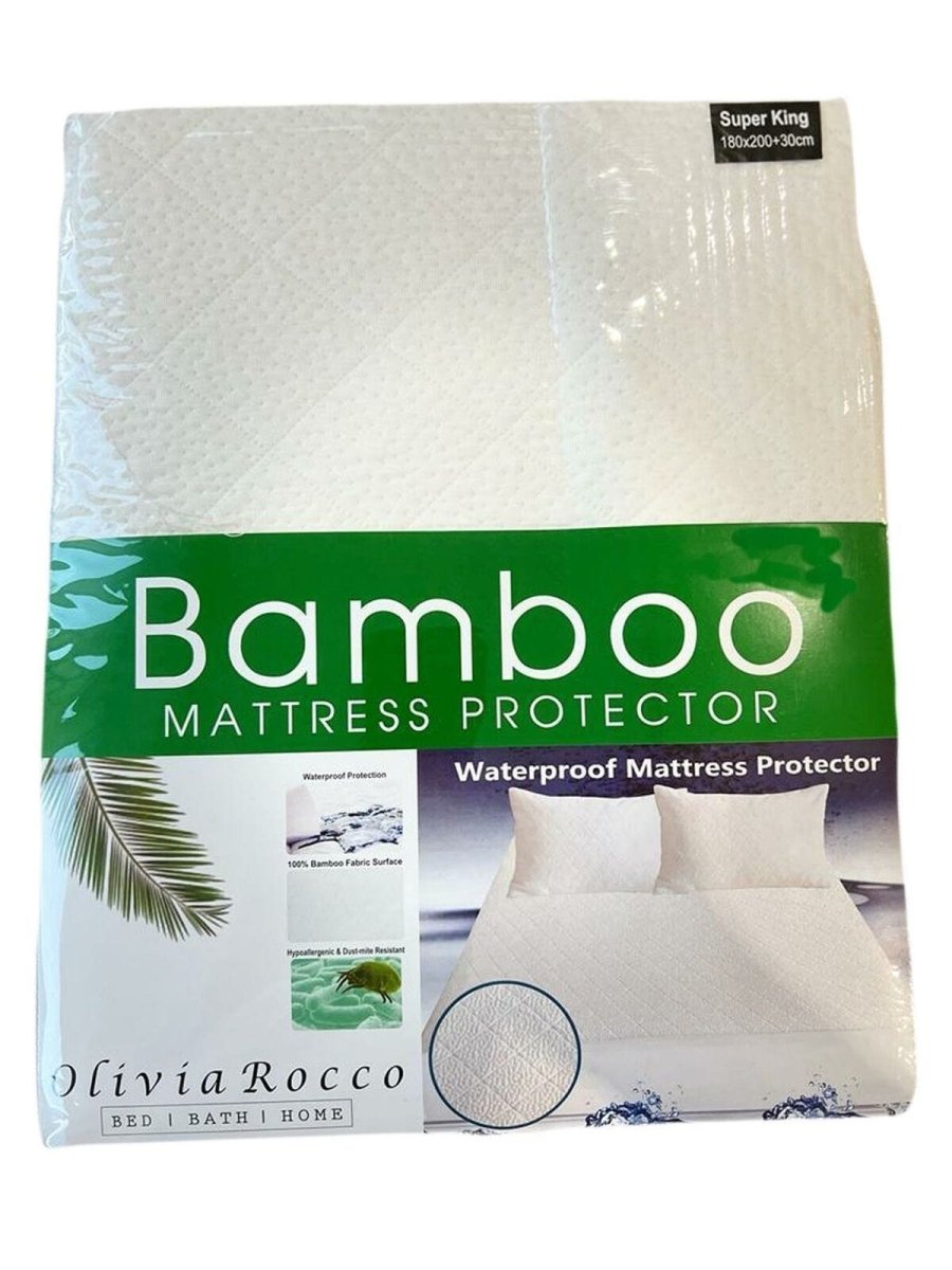 OLIVIA ROCCO Bamboo Quilted Waterproof Mattress Protector with Extra Deep Pocket Elastic - Joe’s Haven